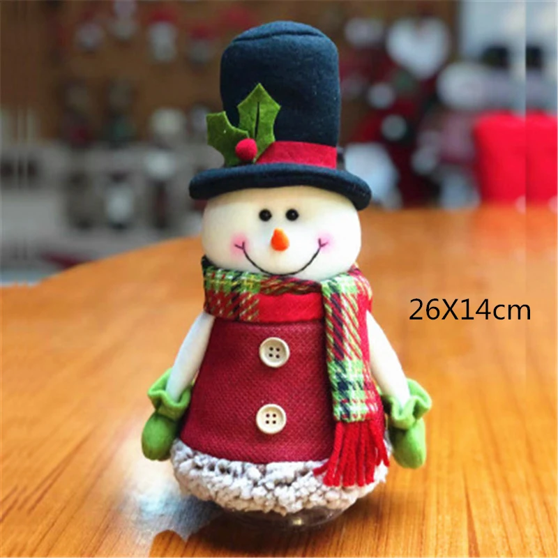 New Child Kids Christmas Gift Bags Candy Jar Storage Bottle Santa Bag Sweet Christmas Bag And Boxes New Hot - Цвет: Snowman