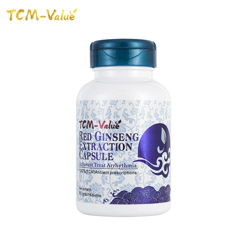TCM-Value Red Ginseng Extraction Capsule Adjuvant Treat Arrhythmia Cure Ventricular premature beat and Dizzy 50pcs | Красота и
