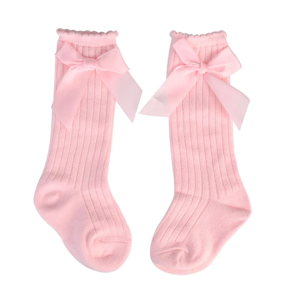 Spring Newborn Baby Girls Socks Mesh Cute Bow Princess Baby Girl Stuff Children's Socks Middle Tube Cotton Soft Infant Socks