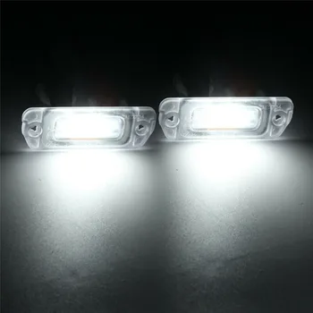 

LED License Plate Light Set Kit Attachment Assembly Fitting 2Pcs White