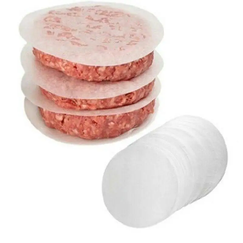100pcs 4/4.5Inch Hamburger Patty Paper Parchment Paper Wax Sheet Storing Freezing Pressed Patties Cake Baking Cookie baking mould