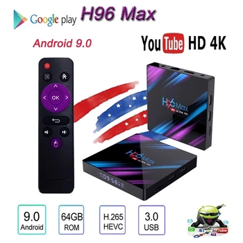 

H96 MAX 10.0 Android Smart TV Box 4GB 64GB Wireless Box 4K USB Set Top Box WiFi 2.5G 5G For Netflix Youtube Google Play