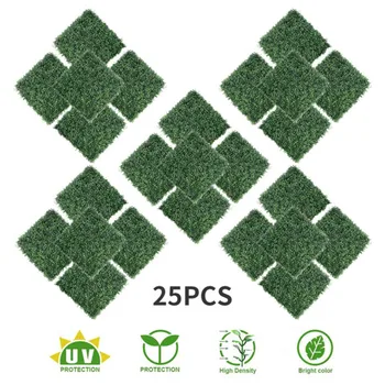 

25PCS 60*40CM Artificial Boxwood Panel Topiary Hedge Plant UV Protected Privacy Screen Outdoor Indoor Use Garden Fence Backyard