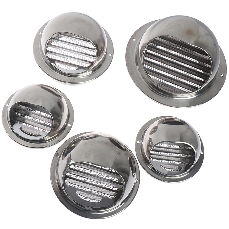 Grille da/ération murale conduit de ventilation extracteur sortie persiennes h/émisph/ère 304 couvercle d/évent en acier inoxydable sortie de hotte