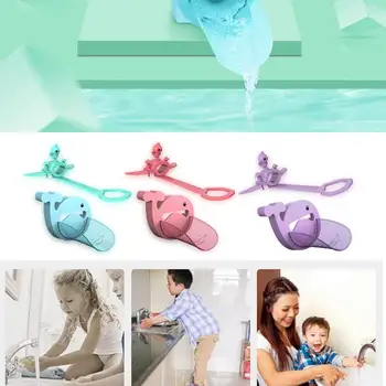 

Kitchen Bathroom Cartoon Faucet Extender Set for Kids Children Wash Hands Sink Water Tap Aqueduct Extension Guide Baby Care Prop