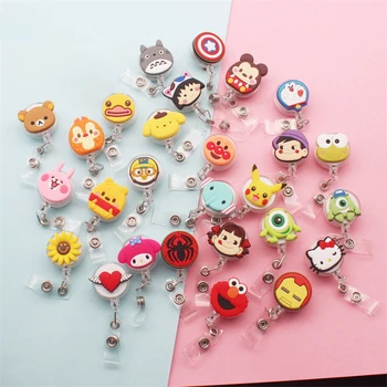 

New Cartoon Retractable Pull Badge Reel ID Lanyard Name Tag Card Nurse Badge Holder lovely Kids Reels