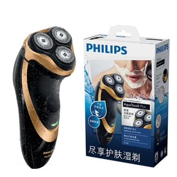 

Professional Philips Electric Shaver AT798 Rotary Rechargeable With Triple Floating Blades Wet&Dry Shaving for Men's Razor