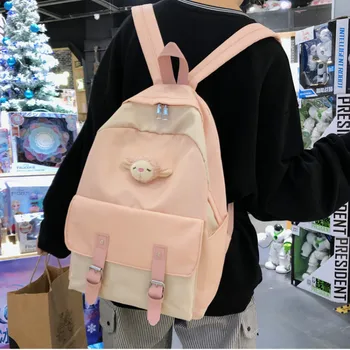 

2020 new simple and stylish portable large capacity Schoolbag student campus girl backpack large capacity backpack