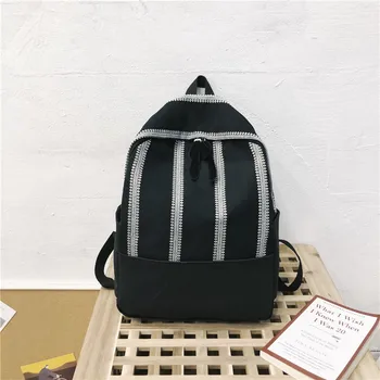 

Large Capacity Striped Shoulder Bag Cotton and Linen Female Rucksack Travel Bag Couple Backpack Male Casual Durable School Bag