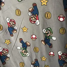 50*170 см Супер Марио трикотажная хлопчатобумажная ткань для шитья diy Лоскутная Одежда для мальчиков Брюки Спортивная юбка