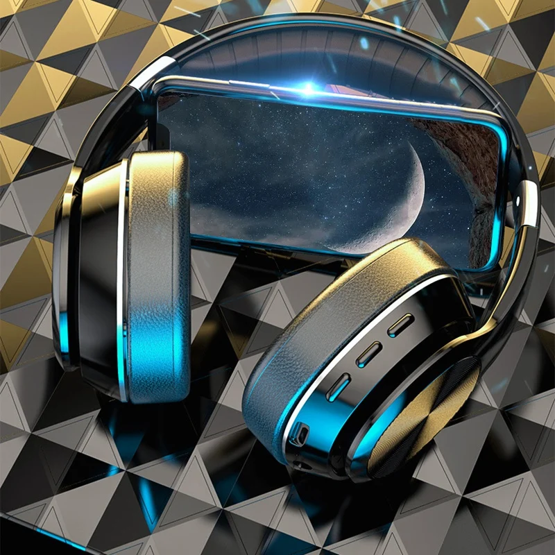 Bluetooth Headphones with Deep Bass Wireless Foldable Headphones Comfortable Earpads 12 Hours Playtime for Travel Work