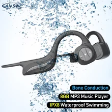 

New 2022 AIKSWE Bone Conduction Headphones Bluetooth wireless Earphone 8GB IPX8 Waterproof MP3 Music Player Swimming Diving