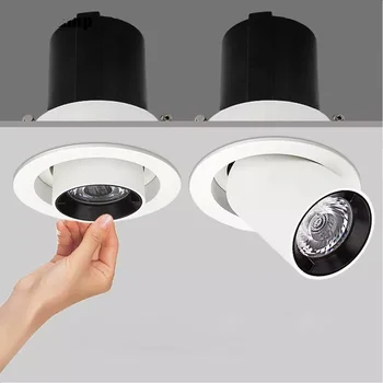 

Stretch Dimmable COB Ceiling Led Downlights 12W Embedded 360 degree Rotation LED Downlight Home Lighting AC110-240V