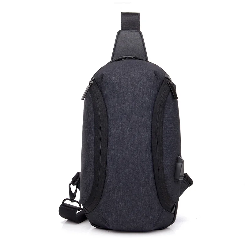 

2019 New Style Fashion Men Chest Pack Korean-style Charging Riding Messenger Backpack Horizontal Double Back Shoulder Bag