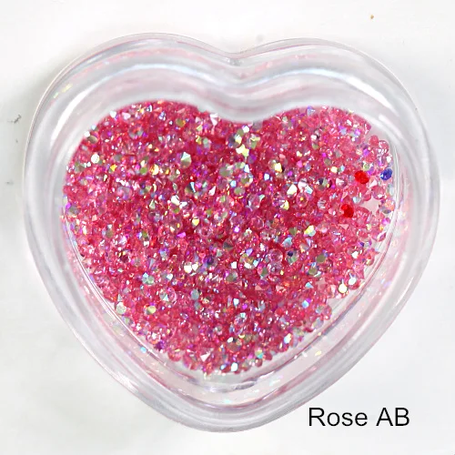 Rose AB 1,1 мм-1,6 мм стразы мини-Пикси стразы без горячей фиксации микро-циркониевые блестящие стразы мини-украшения для дизайна ногтей B3191 - Цвет: Rose AB