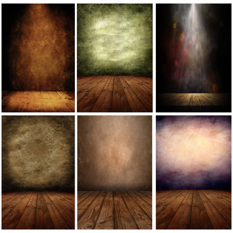 

ZHISUXI Vinyl Retro Wood Plank Vintage Baby Portrait Photography Backdrops For Photo Studio Background Props 21415 LFG-04