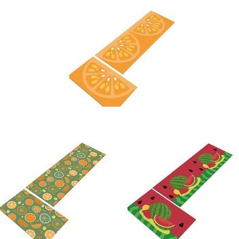 

2 Pcs Fruit Pattern Mats Bath Carpet Floor Mat Home Entrance Doormat Absorbent Bedroom Living Room Floor Mats Kitchen Rugs