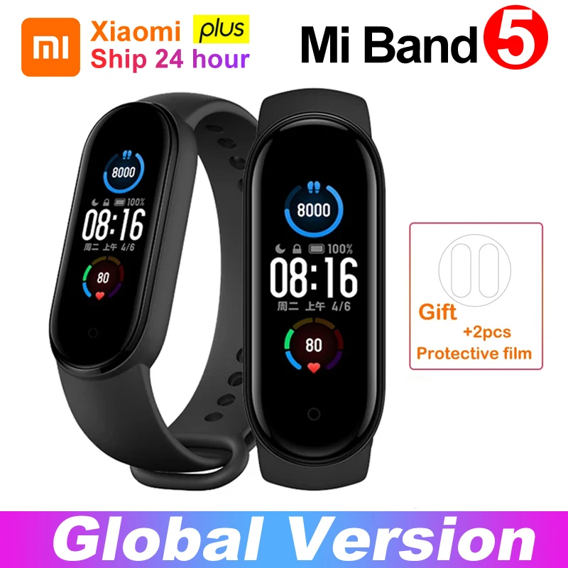 Смарт-браслет Xiaomi Mi Band 5 с AMOLED экраном 1: 1 Bluetooth 0 | Электроника