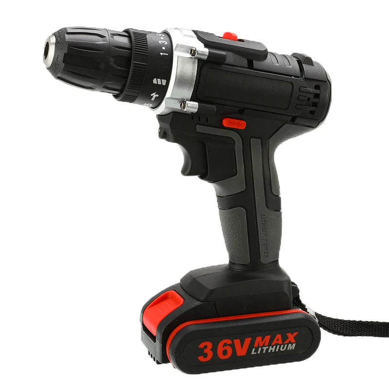 Cordless Electric Drill 25-Speed Torque Adjustment Rechargeable Battery 36V 5000mAh Double Speed LED Screwdriver