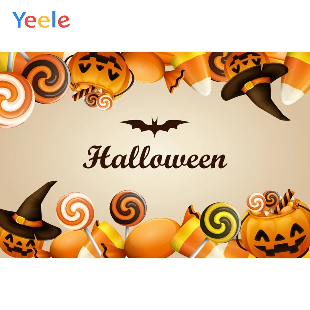 

Yeele Halloween Horror Photocall Pumpkin Candy Witch Photography Backdrop Personalized Photographic Backgrounds For Photo Studio