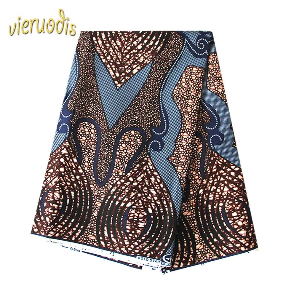 

6 Yards African Wax Prints Fabric dutch 100% Cotton Fabrics Material Dashiki Batik Real Floral for Dress A000418