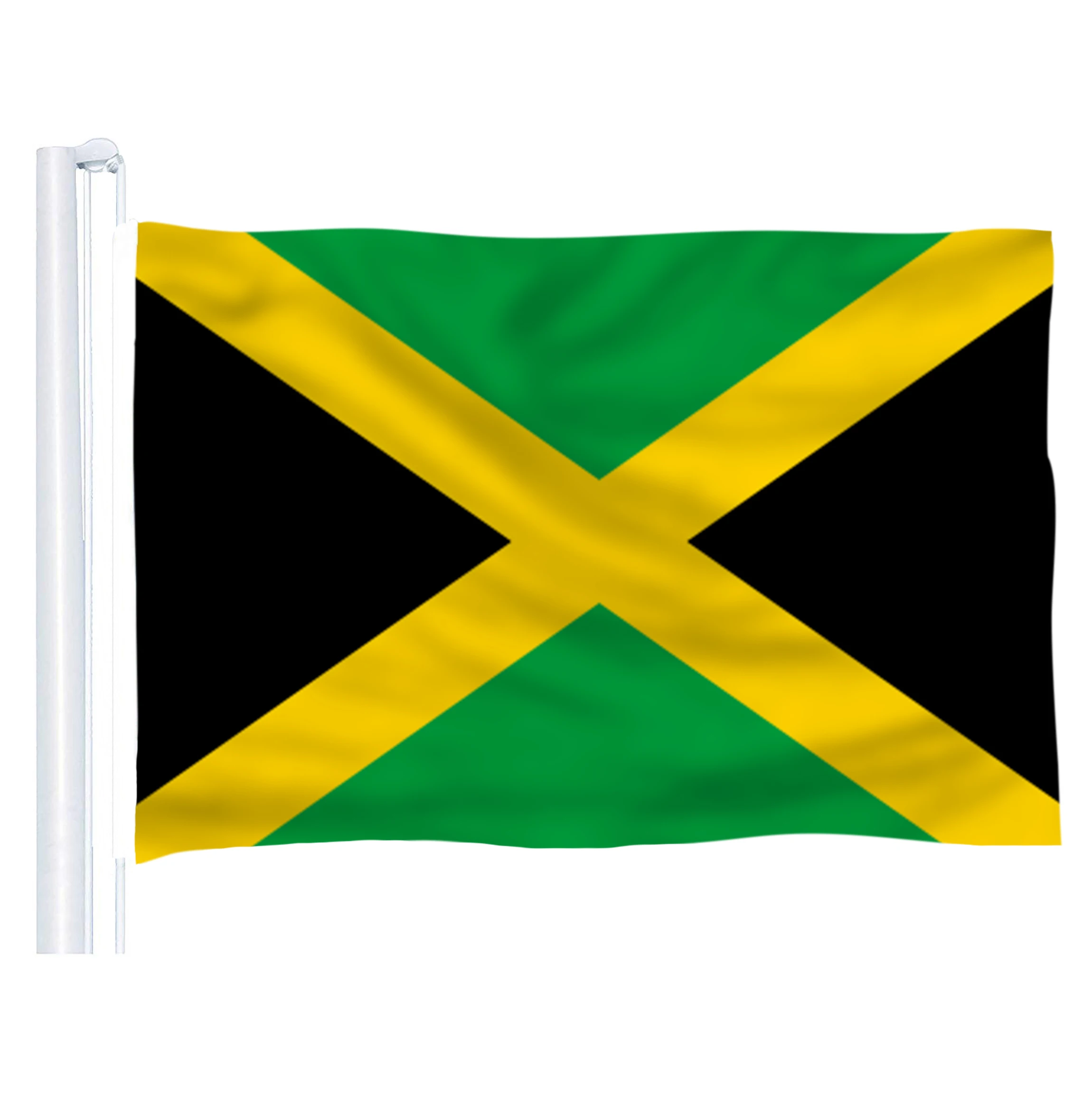 

DFLIVE Jamaica Country Flag 3x5 FT Printed Polyester Fly 90x150 CM jamaican JM National Banner