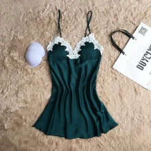 Летние пижамы на подтяжках, чтобы носить сексуальное домашнее белье Женщины(нагрудный коврик съемный) мини-платье, кокетливое ночное белье, ночное белье