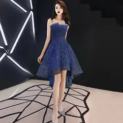 Вечернее платье темно-синие блестки плиссированный топ платье Формальное вечернее платье vestidos размер S-3XL