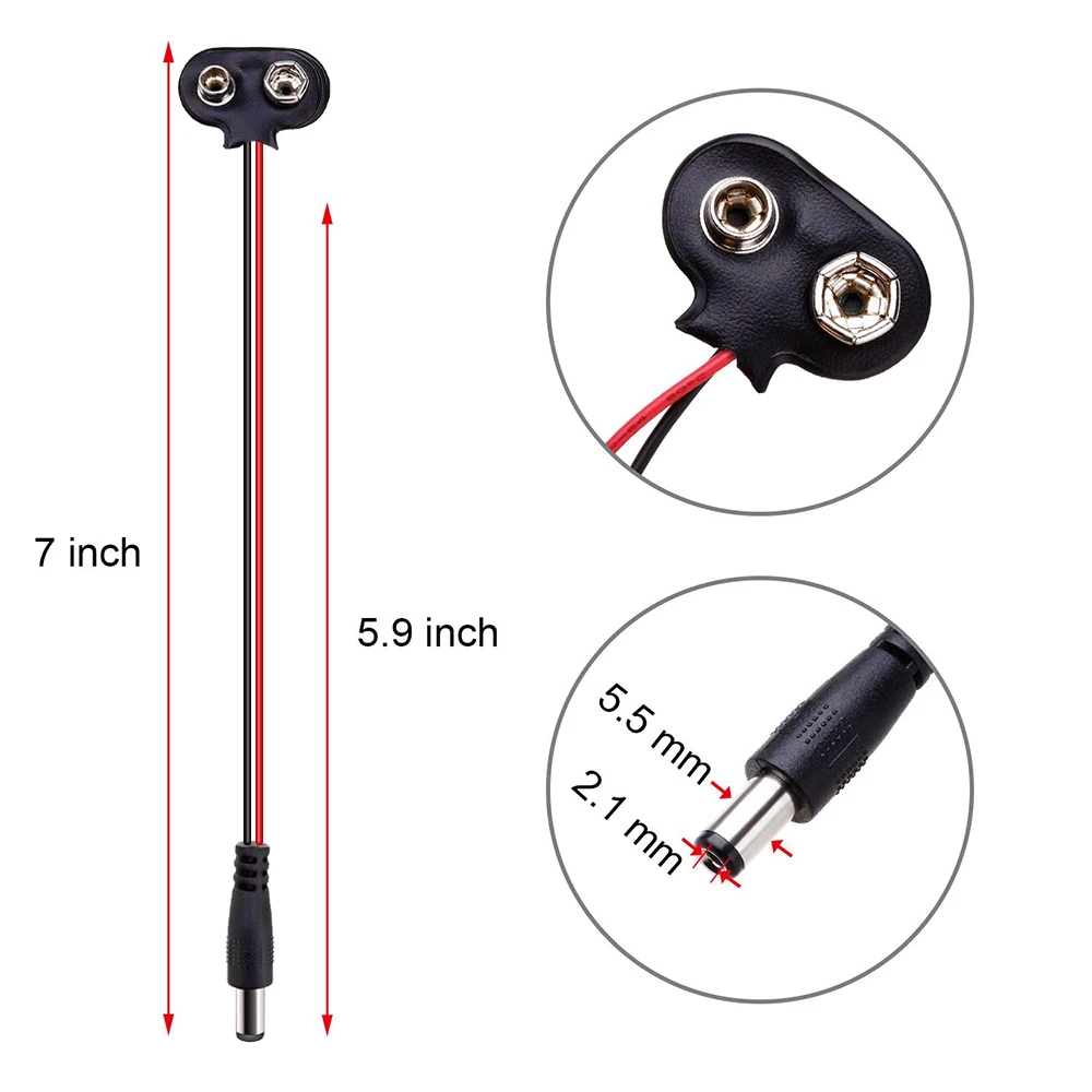 5 шт./10 шт. 9 в разъем подключения батареи I-type 9 вольт батарея клип 9 В Коннектор с креплением