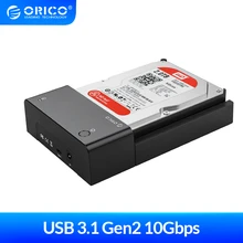 Orico 2.5 3.5 Polegada hdd caso sata para usb 3.1 gen2 tipo c ssd adaptador de alta velocidade hdd caixa disco rígido disco rígido caso gabinete externo