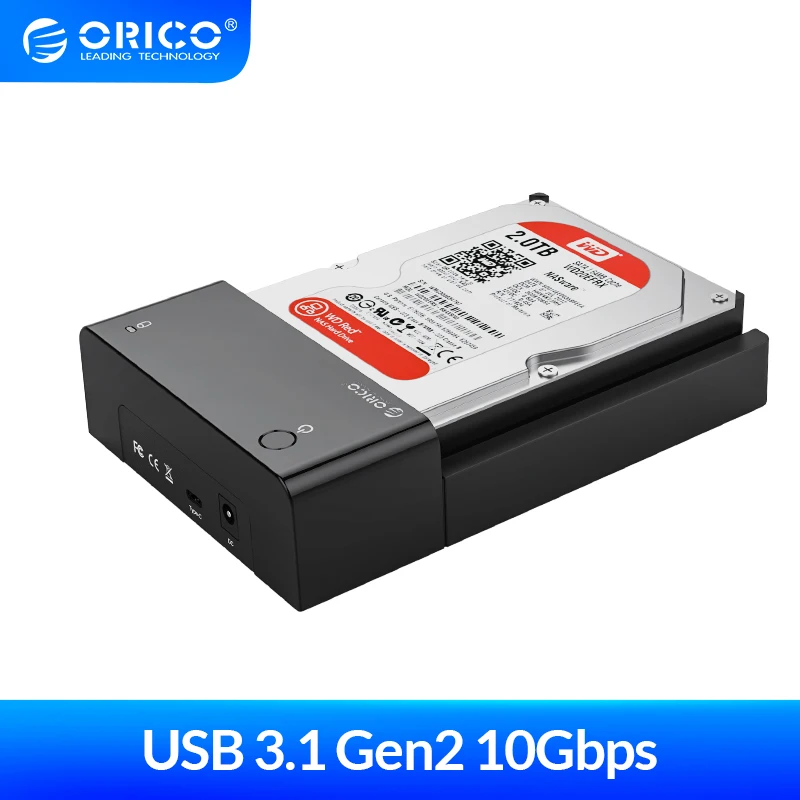 Чехол для жесткого диска ORICO 2 5 3 дюйма SATA на USB 1 Gen2 Type C SSD адаптер высокоскоростной