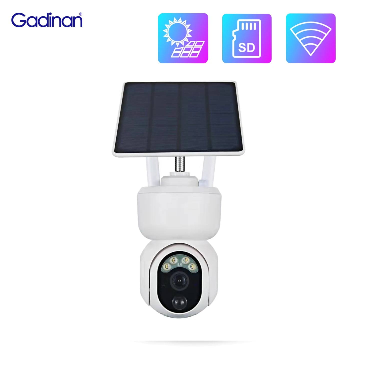 IP-камера Gadinan 1080P Wi-Fi 4G P2P двусторонняя аудиосвязь солнечная панель встроенная
