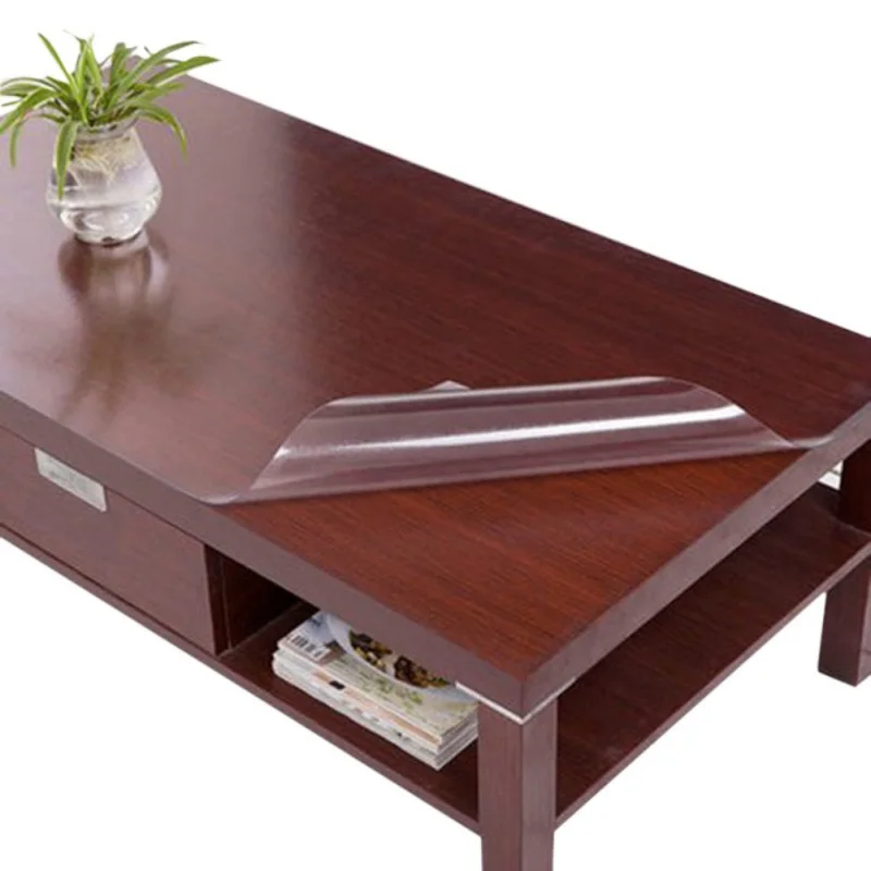 

Transparent PVC Tablecloth Waterproof Rectangle Table Cover Table Cloths Soft Kitchen Decoration Elegant And Generous