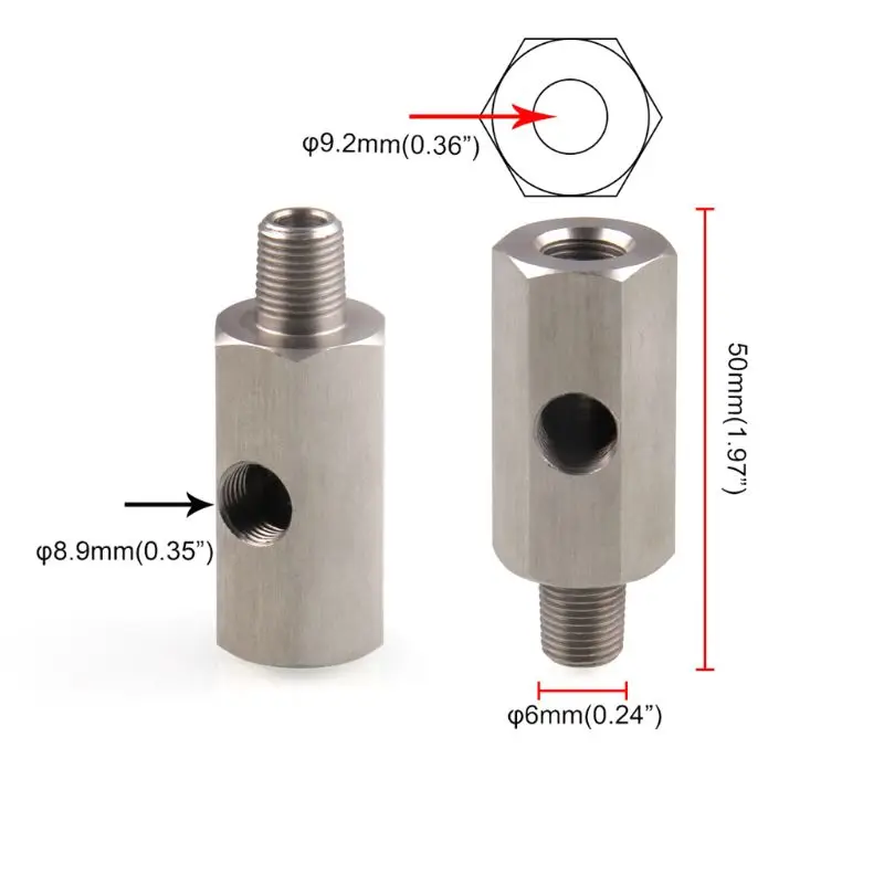 1/" BSPT датчик давления масла тройник к NPT адаптеру турбо подача линия Калибр T X7JF
