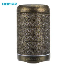 

Essential Oil Diffuser Metal Ultrasonic Difusor Cool Mist Air Humidifier LED Light Quiet Shut Off Nano Bronze Color 250ml Gift