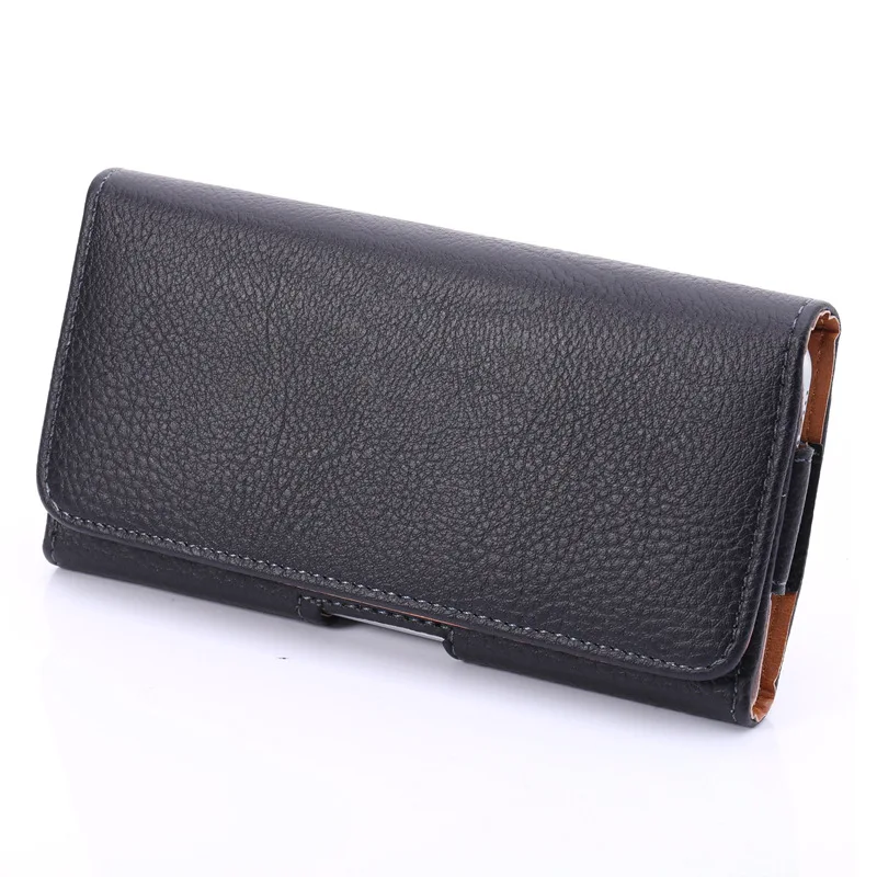 Magnetic Leather Phone Belt Cover with Waist Bag and Belt Clip