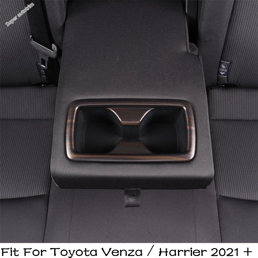 

Car Rear Row Cup Stand Drinks Water Bottle Holder Decoration Cover Trim ABS For Toyota Venza / Harrier 2021 - 2023 Accessories