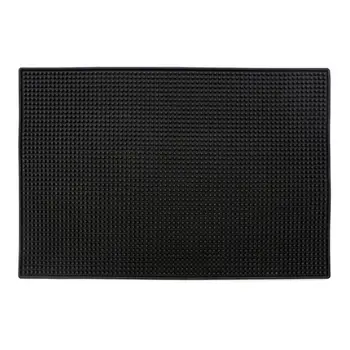 

Black Professional Hairdressing Anti-skid Mat Table Cushion Soft PU Pad for Salon Use Tool Kit #11