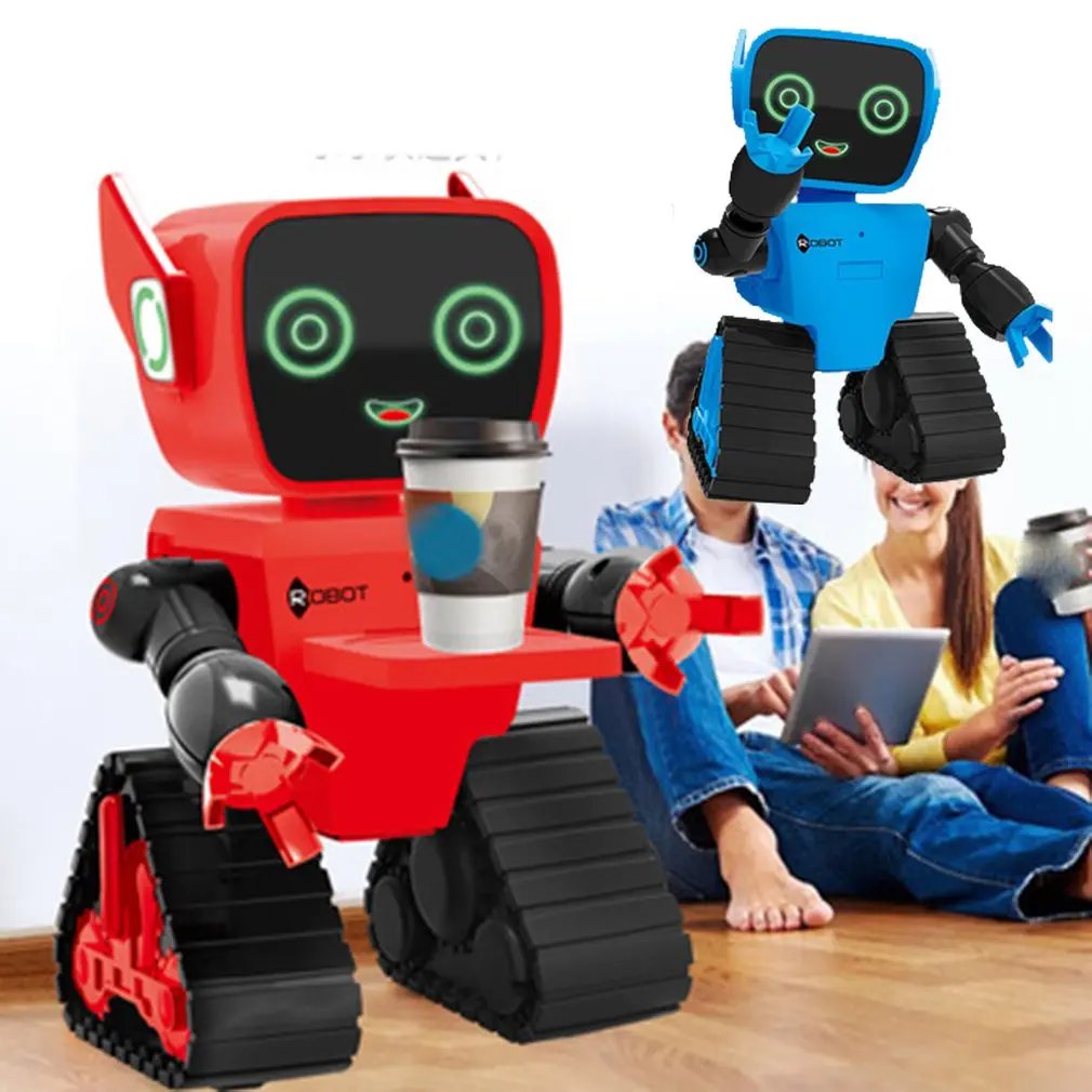 Cute RC Intelligent Robot Toy Voice Activated Interactive Recording Sing Dance Storytelling RC Robot Toy Kids Gift Green