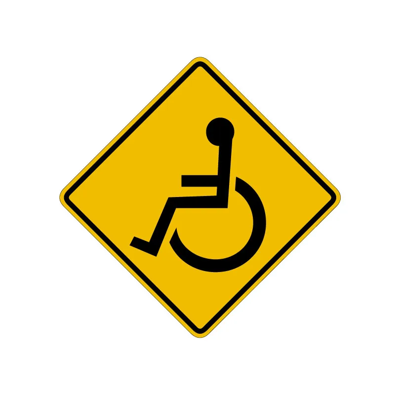 

Creative Styilsh Disabled Access Sign Car Sticker Window Decor Superior Quality Vinyl Reflective Cover Scratches Waterproof PVC