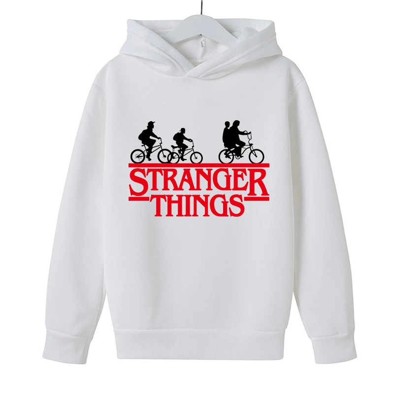 con capucha de Stranger Things para niños y niñas, ropa de abrigo de algodón estampado de Stranger Things, de alta calidad, de 4 a 14 años, 2022|Sudaderas con y