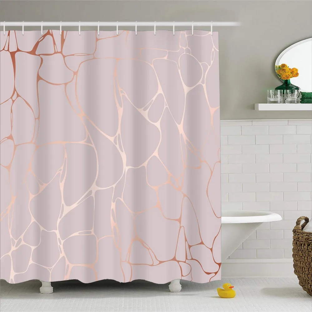 1 шт. 3D мраморная текстура печать шторка для ванны Водонепроницаемая полиэфирная занавеска с крючками креативный Декор ванной комнаты 180x180 см