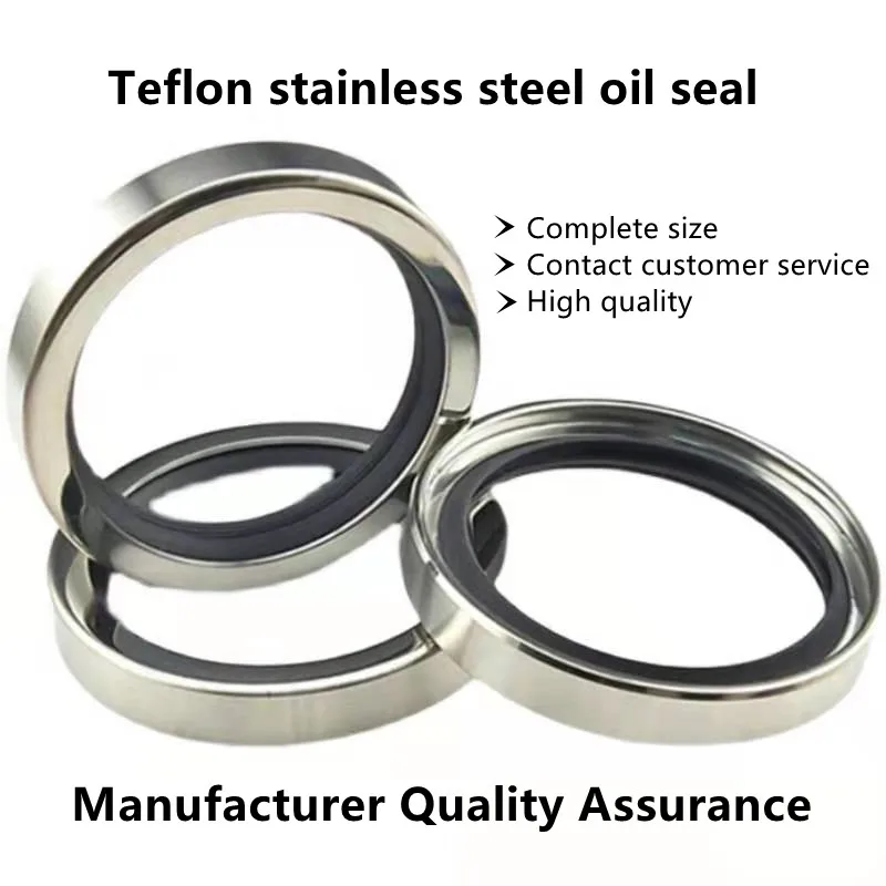 28*42*7mm Double Lips Ptfe Stainless Steel Oil Seal Air Compressor/vacuum Pump/motor Shaft Seal