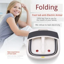 Compressed Foot Bath Foot Massager Foldable Footbath Machine Bubble Massage Red Light Therapy Spa enjoyment Ozone Sterilization