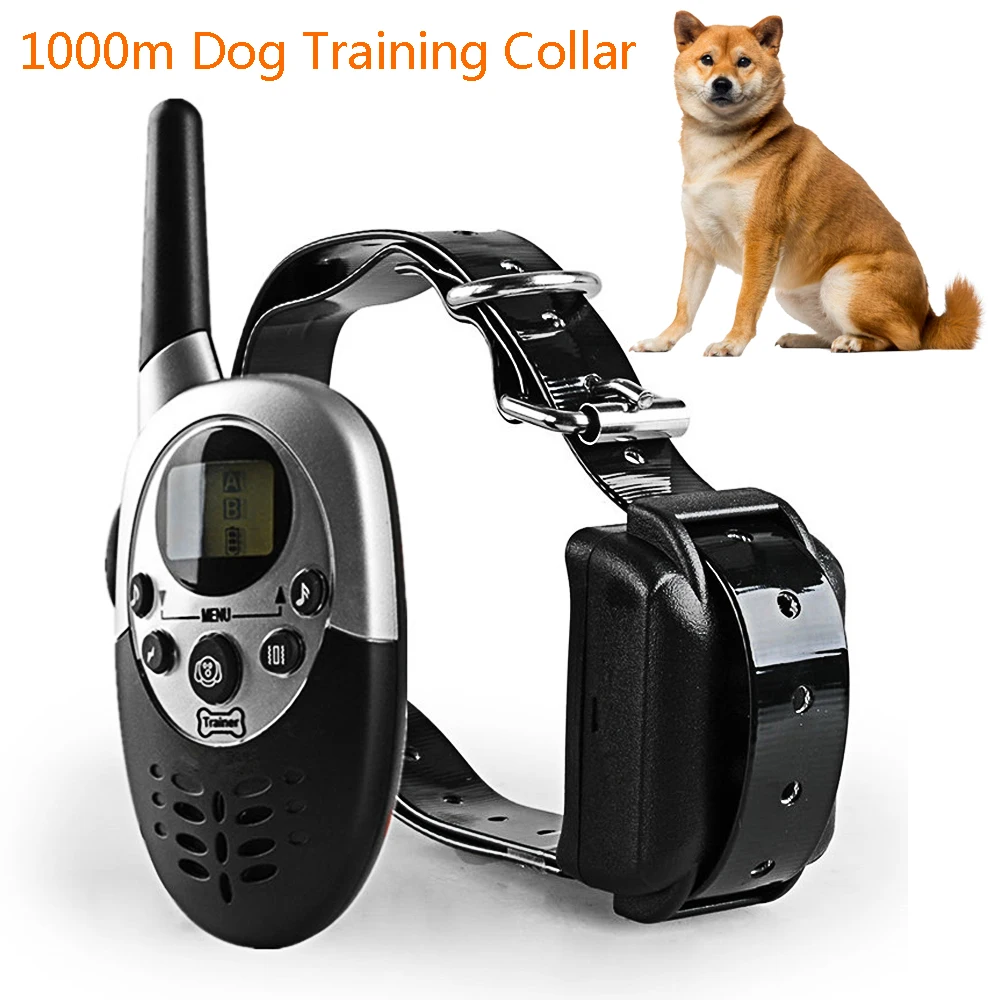 

Waterproof Dog Training Collar Bark Repeller 1000M Long Distance Electric Pet Dog Trainer Shock Collars Anti Barking Tool