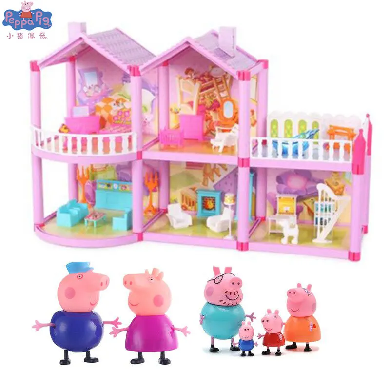 

Peppa Pig Little Girl George Peppa Pig Friends and Family Dolls Real Scene Model Airplane Character Children New Year Gifts