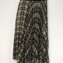Для Женщин Юбка-миди в шотландскую клетку осень-зима асимметричное платье с эластичной резинкой на талии длинная Плиссированная юбка для женщин