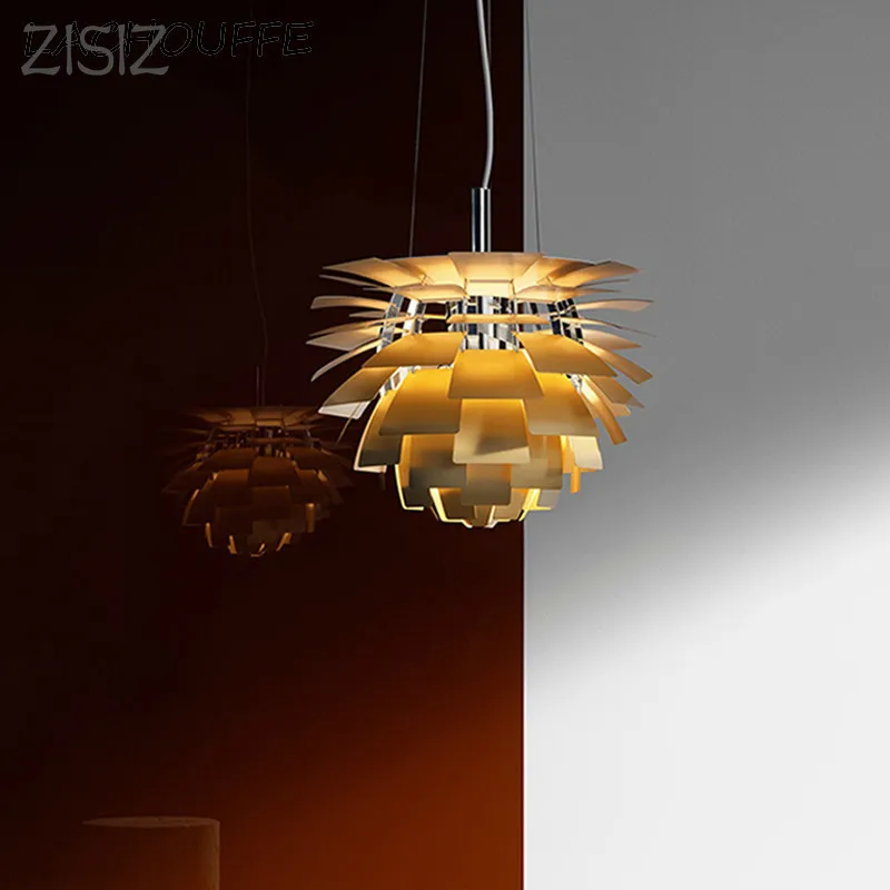 Современный светодиодный подвесной светильник из соснового конуса, классический подвесной светильник для гостиной/столовой, отеля, кофейного цвета, художественные декоративные лампы, светильник