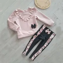 PUDCOCO bonbons enfant en bas âge enfant bébé fille petit haut + pantalons pantalons tenues ensemble de vêtements Support en gros(China)
