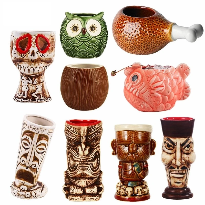 Porcelain Mug Cup Drinkware | Vintage Tiki Mugs Sale | Ceramic Mug Cup  Drinkware - Mugs - Aliexpress